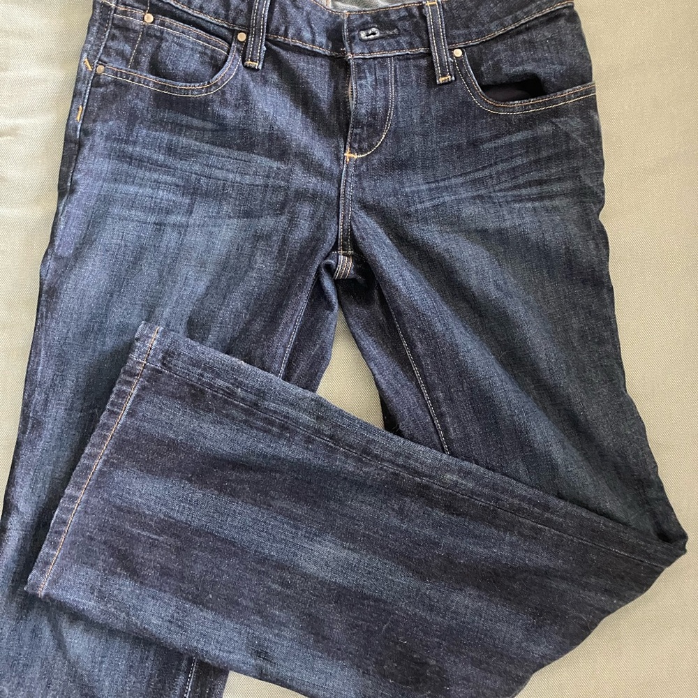 Banana Republic Classic Dark Blue Boot Cut Low Rise Denim Jeans